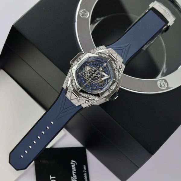 Hublot Big Bang Sang Bleu II Fake Watch Blue HB Factory 44mm