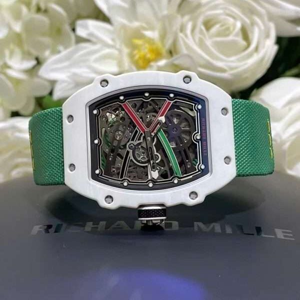 Richard Mille RM67-02 White Carbon Best Replica Watches Weight 37 Grams 38.7×47.52mm