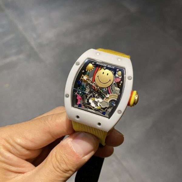 Richard Mille Replica Watch RM88 Smiley White Ceramic 42mm