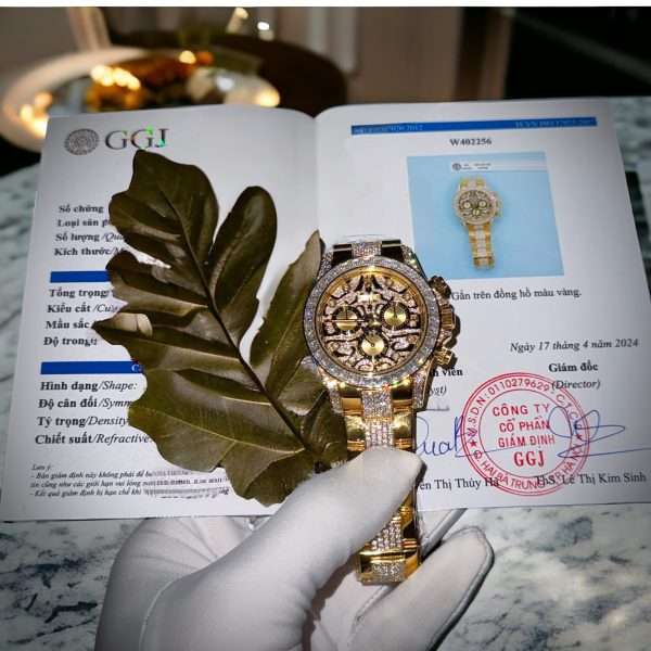 Rolex Replica 1:1 Watch Daytona 18K Gold Wrapped With Moissanite Diamond  40mm