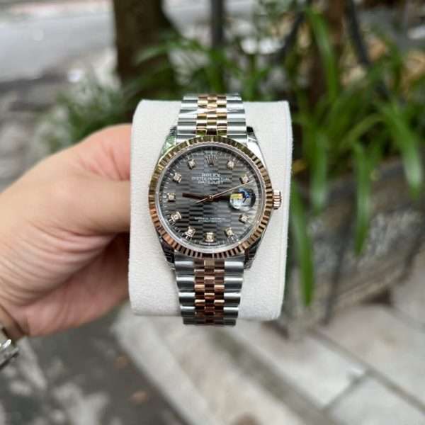 Rolex Replica 1:1 Watch DateJust 126231 Dark Grey Dial Demi Strap VSF 36mm