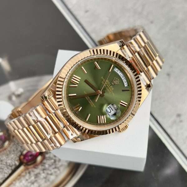Rolex Replica 1:1 Watch Day-Date 228235 Green Dial Rose Gold Plated GM Factory V2 40mm