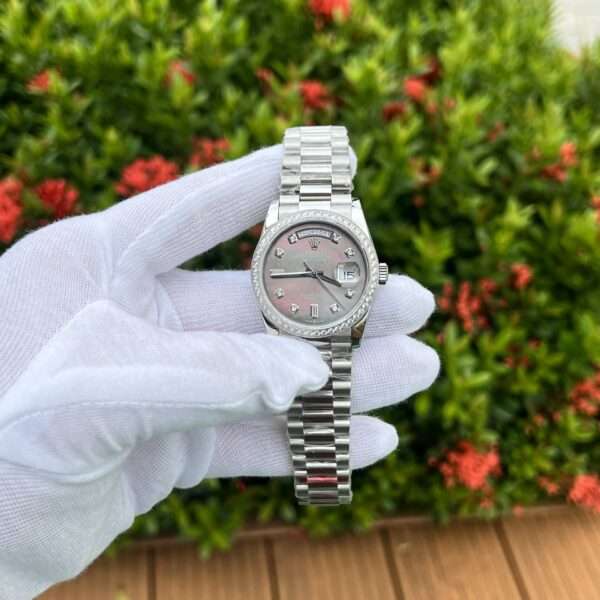 Rolex Replica 1:1 Watch Day-Date Purple Mother of Pearl Dial Swiss Movement 36mm