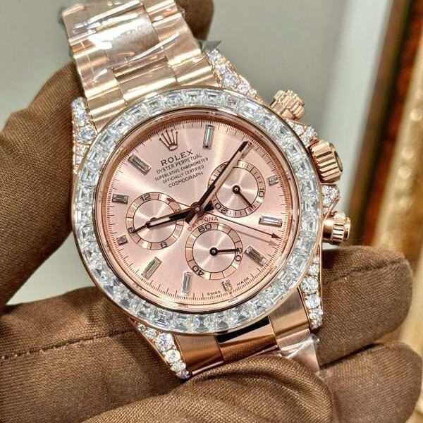 Rolex Daytona 126595TBR Gold-Plated with Moissanite Hong Kong Custom 40mm