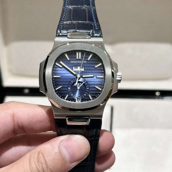 Patek Philippe 5726 Replica 1:1 Watch Blue Dial Leather Strap PPF 40.5mm
