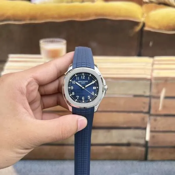 Patek Philippe Replica 1:1 Watch Aquanaut 5168G Blue Dial Rubber Strap 42mm