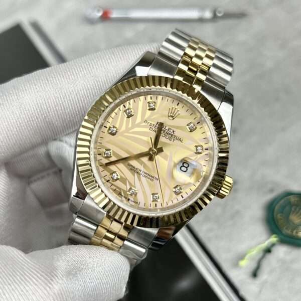 Rolex Replica Watch DateJust With Stone Numbers Yellow Gold EW Factory 36-41mm
