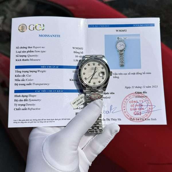 Rolex DateJust Meteorite Dial with Moissanite Custom  Clean Factory 41mm