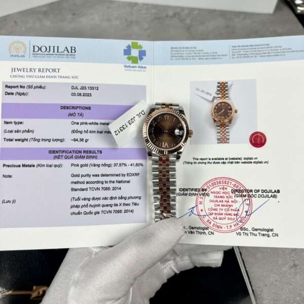 Rolex Rep 11 Watch DateJust Women’s Gold Wrapped Chocolate Dial Roman Numerals GM Factory 31mm