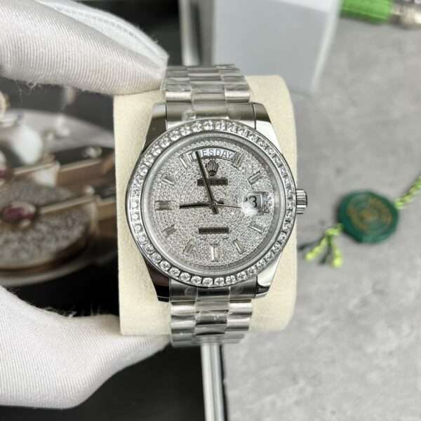 Rolex Day-Date Best Replica Watch Full Swarovski Crystal 40mm