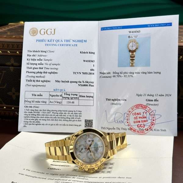 Rolex Daytona Cosmograph 116508 Gold-Plated Mother of Pearl Dial 40mm