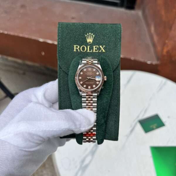 Rolex Replica 1:1 Watch Women DateJust Chocolate Jubilee Strap Factory EW 31mm
