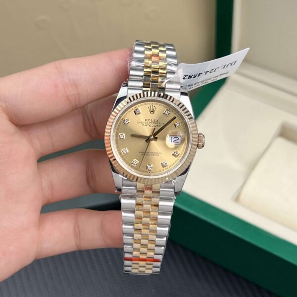 Rolex Rep 11 DateJust Real Gold Plated Jubilee GM Factory 36mm Strap