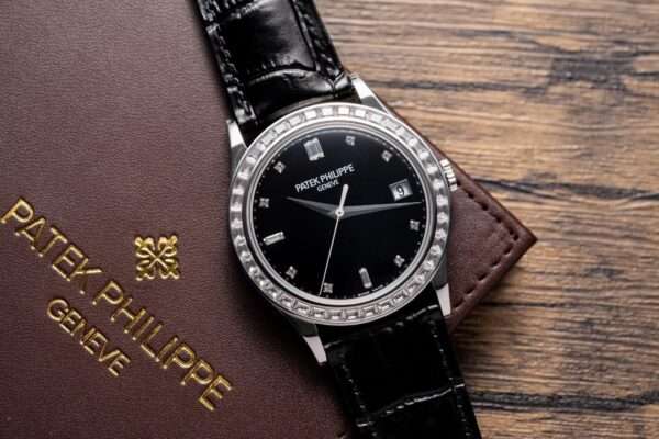 Patek Philippe Calatrava 5298P Replica 1:1 Watch Black With Stone Bezel 38mm