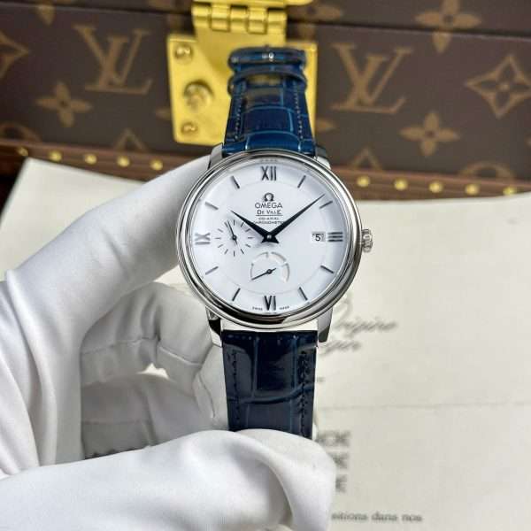 Omega Replica Watch De Ville Prestige Power Reserve White Dial 39.5mm