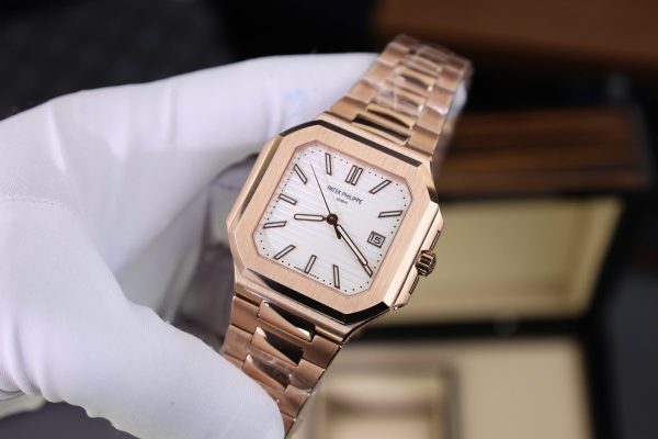 Patek Philippe Cubitus 5821 Replica Watch Rose Gold White Dial TW Factory 45mm